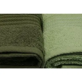 Ensemble de 4 serviettes de main en coton 100% - 50x90 cm - Vert - Pour salle de bain