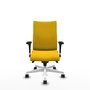 Piqueras Y Crespo Chaise Albacete Confidente Jaune avec Mécanisme Synchro et Base Blanche