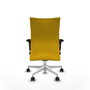Piqueras Y Crespo Chaise Albacete Confidente Jaune avec Mécanisme Synchro et Base Blanche