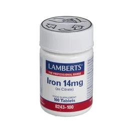 LAMBERTS Fer Citrate 14 mg 100 comprimés