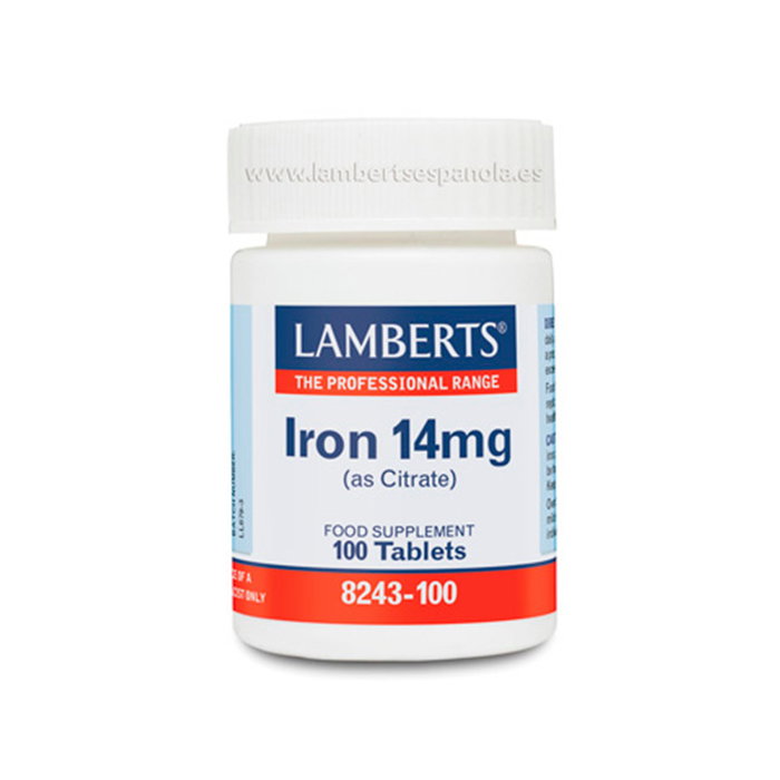 Lamberts Fer Citrate 14 mg, 100 comprimés