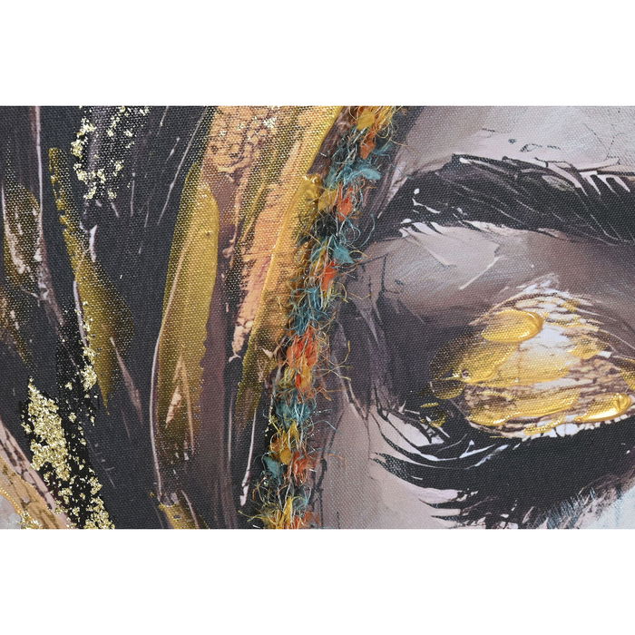 Toile Home ESPRIT Marron Doré Colonial Africaine 90 x 3 x 120 cm (2 Unités)