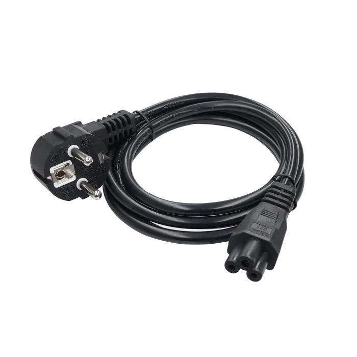 Lineaire Câble d'alimentation EC217C 2 Pôles + Terre 1.8 m - Fiche IEC C5 3 x 0.75mm², pour ordinateur portable 220V 10A