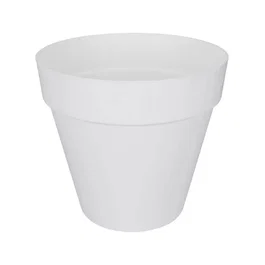 ELHO Pot de fleurs rond Loft Urban - 48 litres - Diamètre 50 cm x Hauteur 44 cm - Blanc - Plastique avec réservoir d'eau intégré