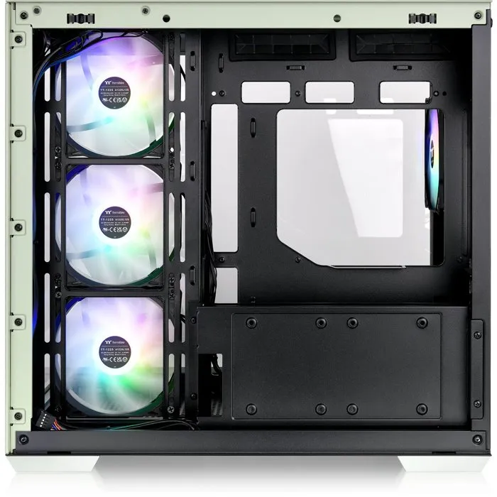 Thermaltake CA-1Z2-00MEWN-00 - View 380 TG ARGB Boîtier PC Moyen Tour ATX - 4 Ventilos ARGB, USB-C, Verre Trempé - Vert Matcha