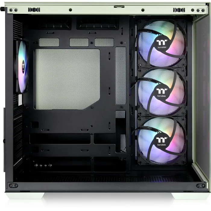 Thermaltake CA-1Z2-00MEWN-00 - View 380 TG ARGB Boîtier PC Moyen Tour ATX - 4 Ventilos ARGB, USB-C, Verre Trempé - Vert Matcha