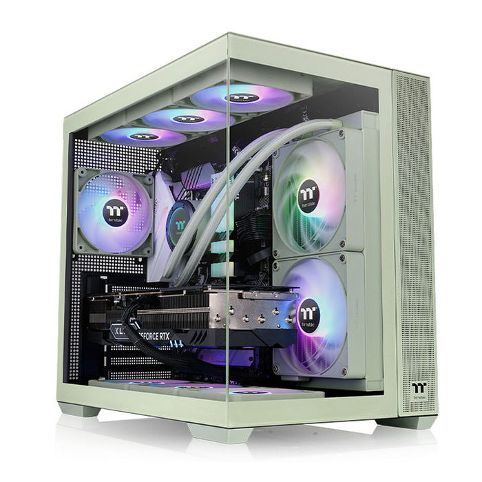 Boîtier ATX semi-tour THERMALTAKE View 380 TG ARGB Vert
