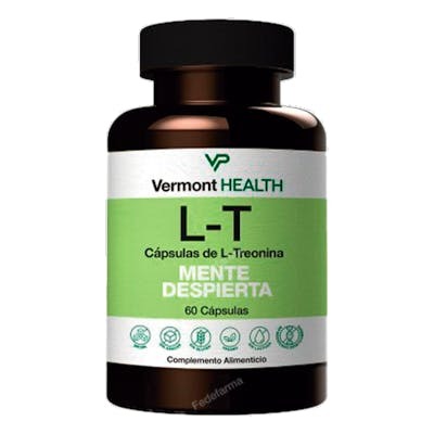VERMONT HEALTH Enzime Lt 60 gélules complément alimentaire L-treonine 430mg VERMONT HEALTH Enzime Lt 60 gélules complément alimentaire L-treonine 430mg
