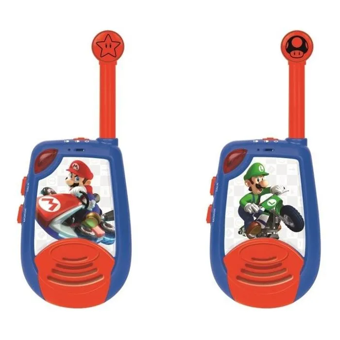 Lexibook Talkie-Walkies Digitaux Mario Kart - Portée 2 km - Fonction morse lumineux - Pour enfants à partir de 3 ans