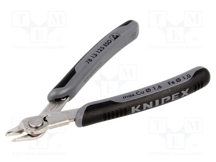 KNIPEX Pince coupante de précision latérale ESD 125 mm sans chanfrein KNIPEX Pince coupante de précision latérale ESD 125 mm sans chanfrein