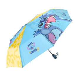 Disney Stitch - Parapluie poussant automatique avec ouverture automatique, structure métal extensible, manche PVC, diamètre 100 cm, hauteur 57 cm - ERIK