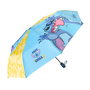 Disney Stitch - Parapluie poussant automatique avec ouverture automatique, structure métal extensible, manche PVC, diamètre 100 cm, hauteur 57 cm - ERIK