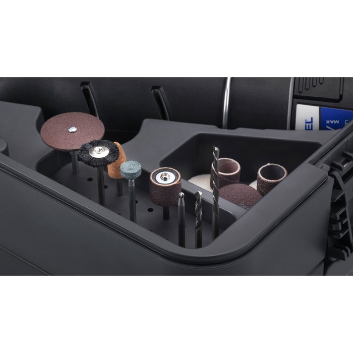 Dremel 8250 - Outil rotatif multifonction sans fil 12V avec moteur Brushless, 65 accessoires, 5 adaptations, 1 batterie 2Ah (5.000 à 30.000 tr/min) extra-robuste