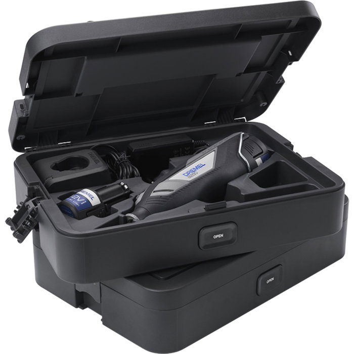 Dremel 8250 - Outil rotatif multifonction sans fil 12V avec moteur Brushless, 65 accessoires, 5 adaptations, 1 batterie 2Ah (5.000 à 30.000 tr/min) extra-robuste