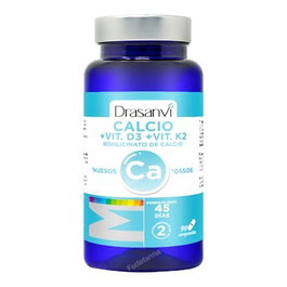Drasanvi Mineral Calcium Vitamine D3 K2 90 Comprimés - Os, Absorption du Calcium