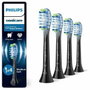 Philips Lot de 4 têtes de brosse Sonicare C3 Premium Plaque Defence HX9044/88 Noir
