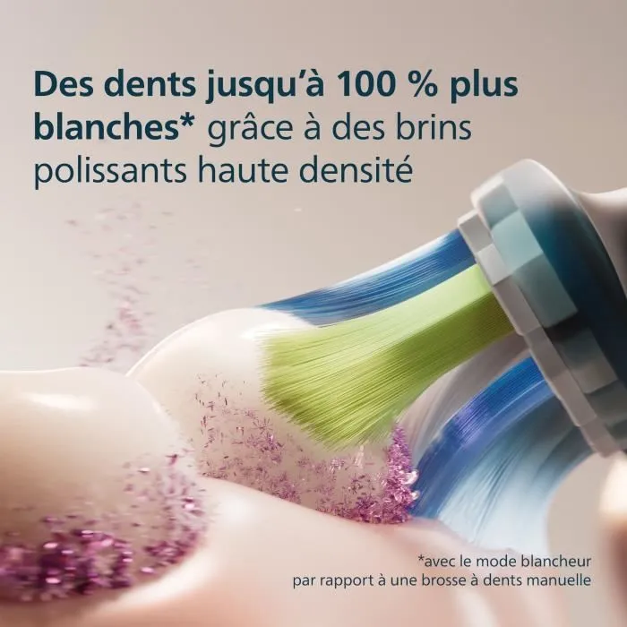 Philips HX9044/88 Lot de 4 têtes de brosse C3 noir pour brosse à dents électrique, nettoyage efficace, pour adultes