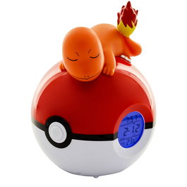 Teknofun Radio-réveil lumineux Charmander Pokémon Pokeball