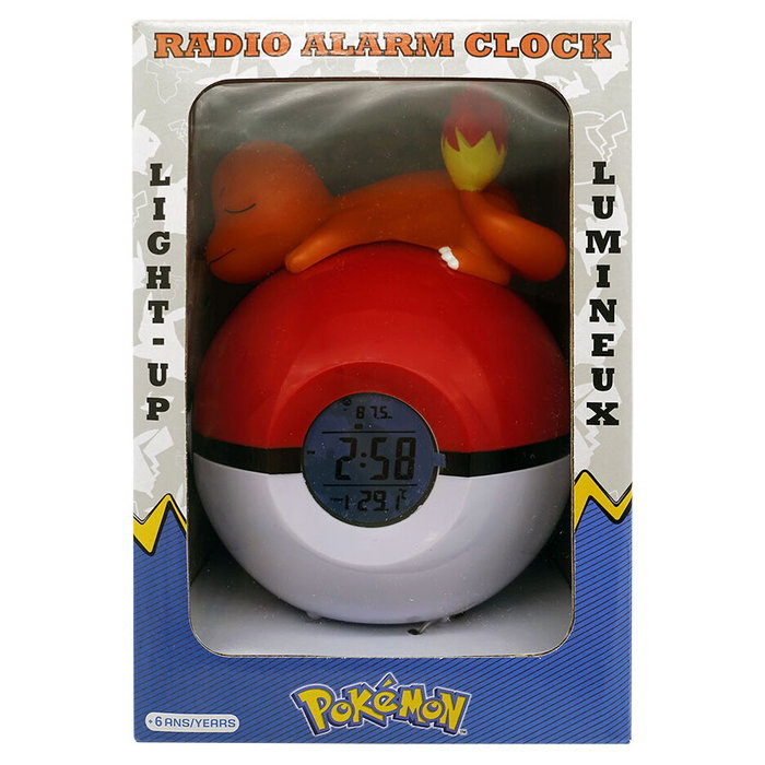 Teknofun Radio-réveil lumineux Charmander Pokémon Pokeball