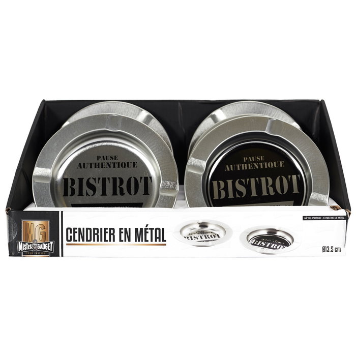 Mister Gadget Cendrier Métal Bistrot, Couleurs Surties Mister Gadget Cendrier Métal Bistrot, Couleurs Surties