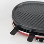 H.Koenig RP418 Appareil à raclette 4 en 1 pour 8 personnes - 3 plaques interchangeables (raclette, grill, granit, pancakes) - Température réglable 1500W