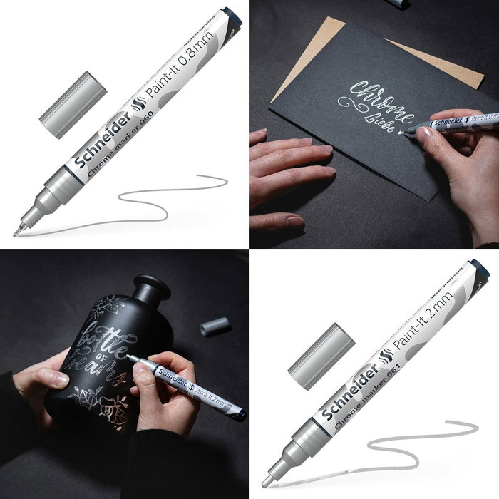 boîte de marqueurs Schneider PAINT-IT 2 CHROME métallique (2 Unités) boîte de marqueurs Schneider PAINT-IT 2 CHROME métallique (2 Unités)