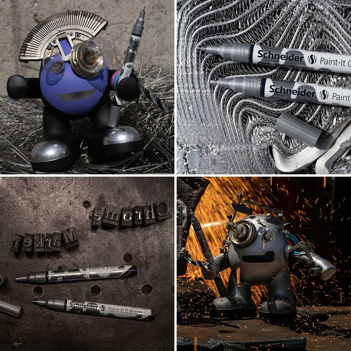 boîte de marqueurs Schneider PAINT-IT 2 CHROME métallique (2 Unités) boîte de marqueurs Schneider PAINT-IT 2 CHROME métallique (2 Unités)