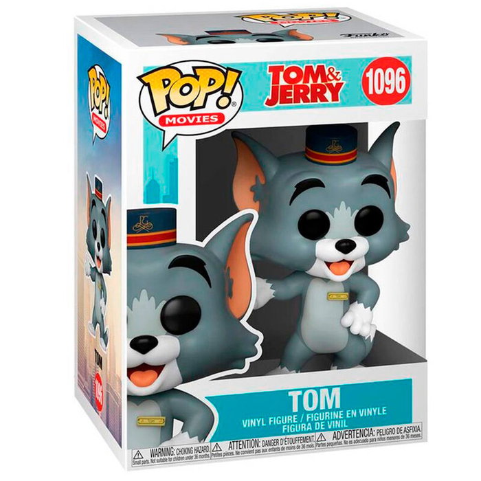 Funko Figurine POP Tom and Jerry - Tom - Figurine en vinyle de 9 cm avec boîte vitrine cadeau