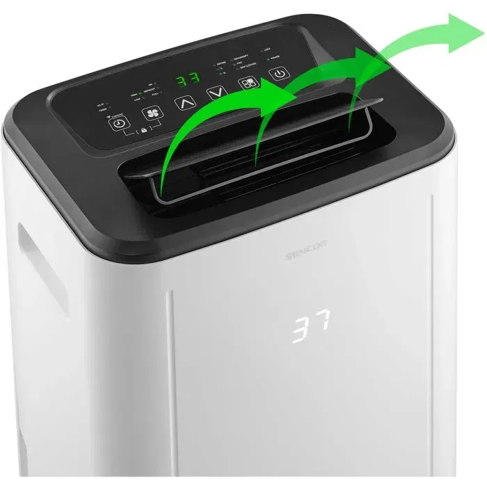 Sencor SDH 3028WH - Déshumidificateur Intelligent Mobile 30 L Wi-Fi, Contrôle Application, 30 L/jour, Séchage Vêtements, 5-32 °C, Pour Pièces 30 à 89 m² Sencor SDH 3028WH - Déshumidificateur Intelligent Mobile 30 L Wi-Fi, Contrôle Application, 30 L/jour, Séchage Vêtements, 5-32 °C, Pour Pièces 30 à 89 m²