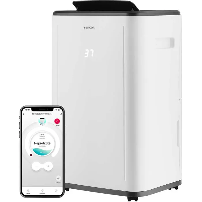 Sencor SDH 3028WH - Déshumidificateur mobile intelligent 30 l Wi-Fi Blanc Sencor SDH 3028WH - Déshumidificateur mobile intelligent 30 l Wi-Fi Blanc