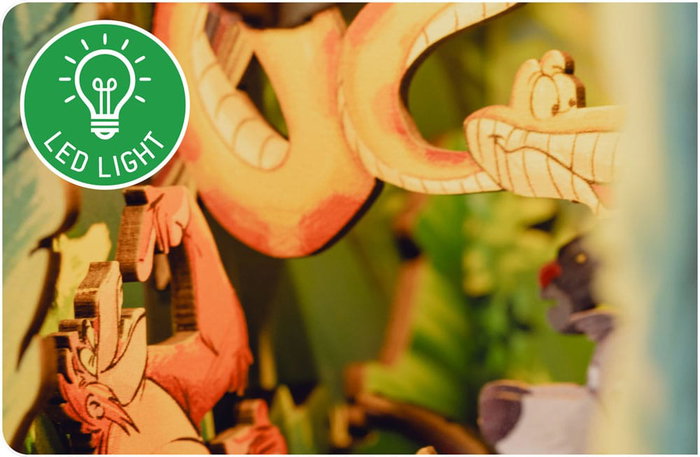 Disney maquette Book Nook Tiny Adventures Le Livre de la jungle 23 cm Disney maquette Book Nook Tiny Adventures Le Livre de la jungle 23 cm