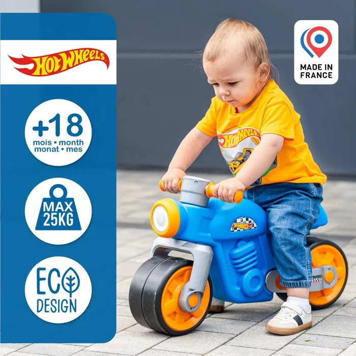 Falk Draisienne Moto rétro Hot Wheels Bleu Falk Draisienne Moto rétro Hot Wheels Bleu