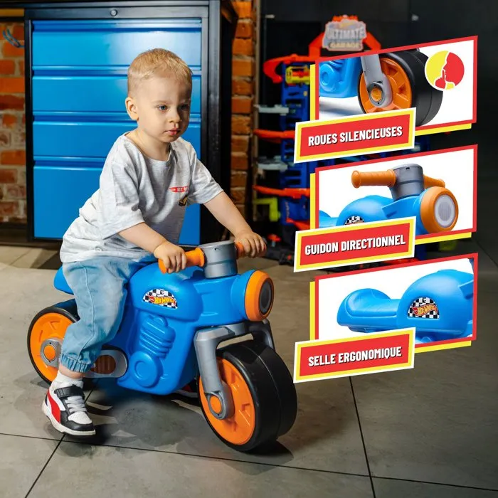Falk Draisienne Moto rétro Hot Wheels Bleu Falk Draisienne Moto rétro Hot Wheels Bleu