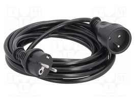 AS SCHWABE Rallonge réseau H05VV-F 3G1,5mm² 3m noir