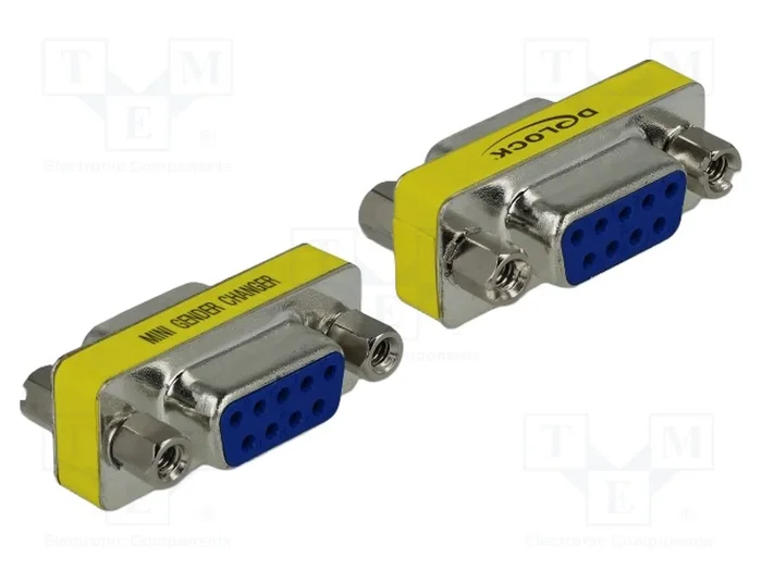 DELOCK Adaptateur D-Sub 9pin socle, connexion 1:1 DELOCK Adaptateur D-Sub 9pin socle, connexion 1:1