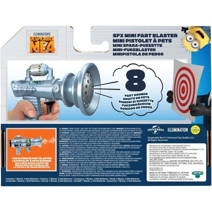 Moose Toys Figurines Mega Minions et Maxime, Coffret avec Pistolet à Prout 8 Bruits, Moi Moche et Méchant 4