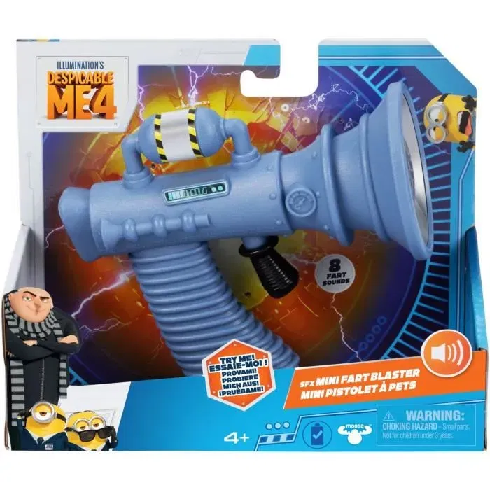 Moose Toys Figurines Mega Minions et Maxime, Coffret avec Pistolet à Prout 8 Bruits, Moi Moche et Méchant 4