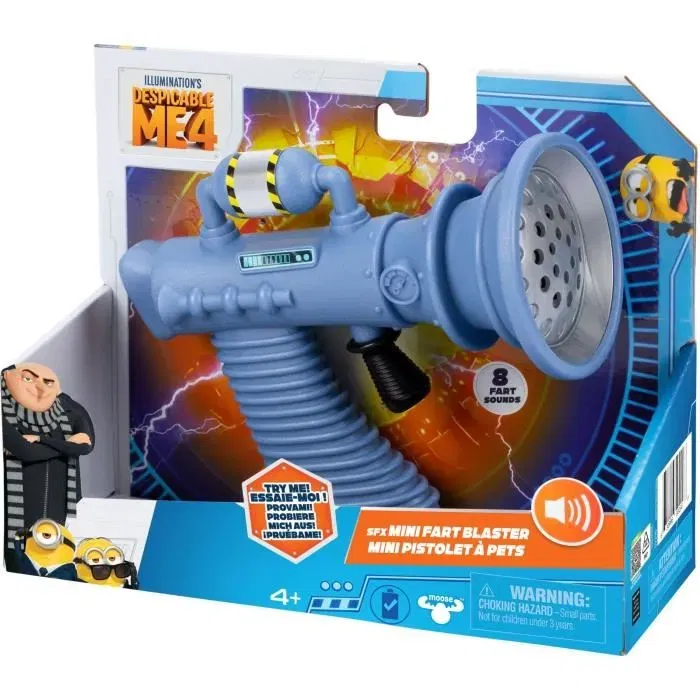 Moose Toys Figurines Mega Minions et Maxime, Coffret avec Pistolet à Prout 8 Bruits, Moi Moche et Méchant 4