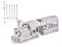 PINCELLO Set de coloriage papier train avec 6 marqueurs