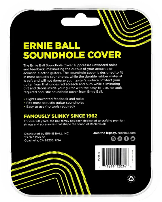 ERNIEBALL Couvercle Anti-Feedback pour Guitare
