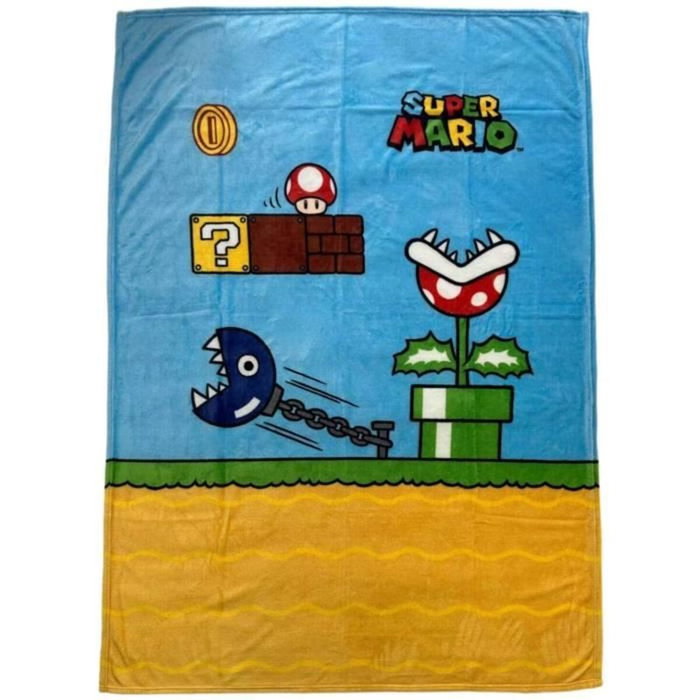 Mario Bros Plaid Sherpa - Vintage - 100 x 150 cm