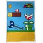 Mario Bros Couverture Polaire Sherpa Vintage Super Mario 100 x 150 cm, Plaid avec Face Imitation Laine pour Canapé, Lit, Décoratif