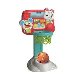 Clementoni - Panier de basket interactif et éducatif ajustable avec balle en tissu lavable - Jeu d'apprentissage des chiffres pour tout-petits