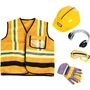 Caterpillar - KLEIN 3224 - Déguisement d'ouvrier de chantier avec casque, lunettes, gants et gilet réfléchissant - Jouet d'imitation bricolage pour enfant dès 3 ans