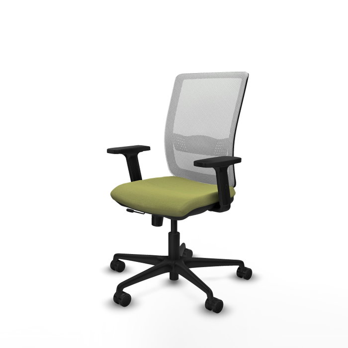 Chaise Haches Synchrone/Traslack tissu Vert olive Maille Blanc Base en nylon noir Accoudoir 2D Sans appui-tête Roulettes 65mm nylon Chaise Haches Synchrone/Traslack tissu Vert olive Maille Blanc Base en nylon noir Accoudoir 2D Sans appui-tête Roulettes 65mm nylon