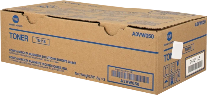 Konica Minolta TN118 Toner noir (A3VW050 Lot de 2 unités Konica Minolta TN118 Toner noir (A3VW050 Lot de 2 unités