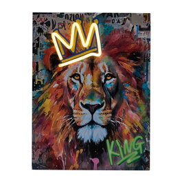Home Deco Factory Tableau Néon LED Lion 30x40 cm
