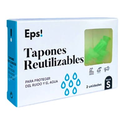 EPS! Bouchon réutilisable taille S, lot de 2 unités EPS! Bouchon réutilisable taille S, lot de 2 unités