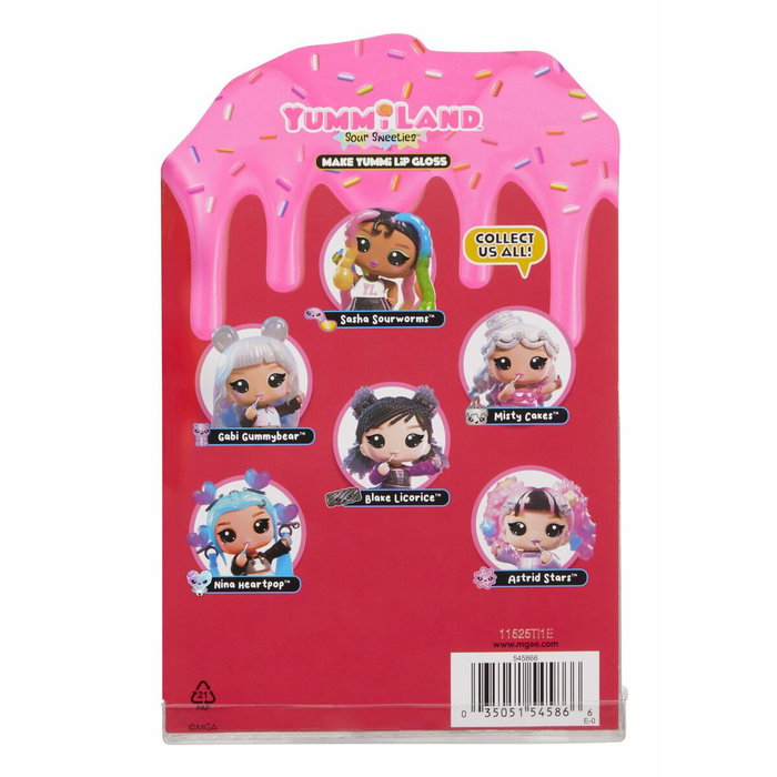 Yummiland Lip Gloss Doll Sour Sweeties - Nina Heartpop Yummiland Lip Gloss Doll Sour Sweeties - Nina Heartpop