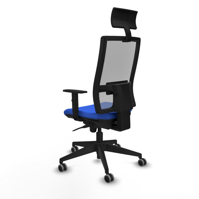 Piqueras y Crespo Chaise de Bureau Horna, Assise Bleue et Dossier Gris